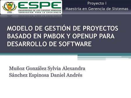 Proyecto I Maestría en Gerencia de Sistemas