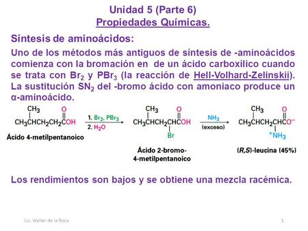 Unidad 5 (Parte 6) Propiedades Químicas.