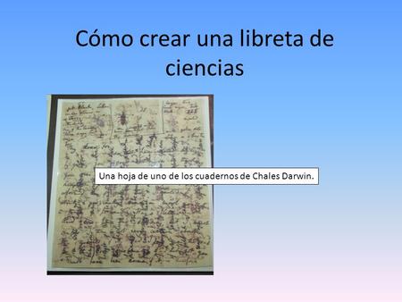 Cómo crear una libreta de ciencias