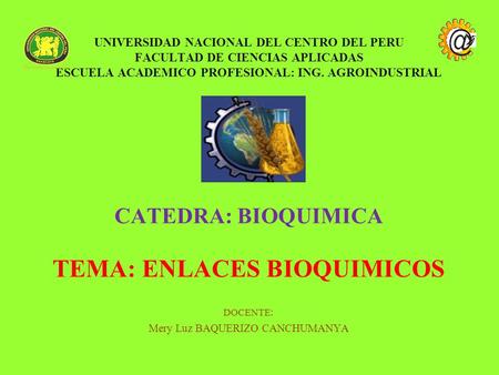 TEMA: ENLACES BIOQUIMICOS