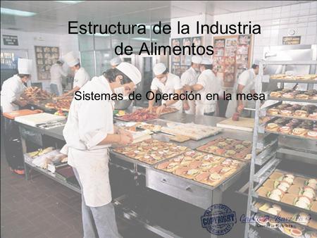 Estructura de la Industria de Alimentos