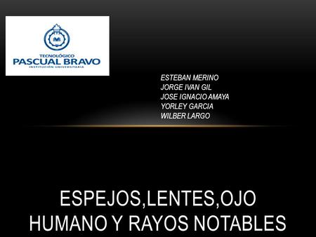 ESPEJOS,LENTES,OJO HUMANO Y RAYOS NOTABLES