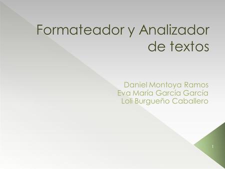 Formateador y Analizador de textos