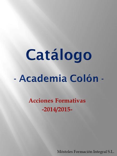 Catálogo - Academia Colón -