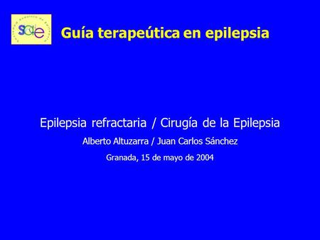Guía terapeútica en epilepsia