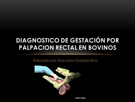 Diagnostico de gestación POR PALPACION RECTAL EN BOVINOS