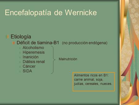 Encefalopatía de Wernicke