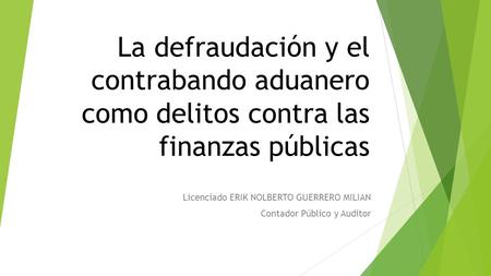 Licenciado ERIK NOLBERTO GUERRERO MILIAN Contador Público y Auditor