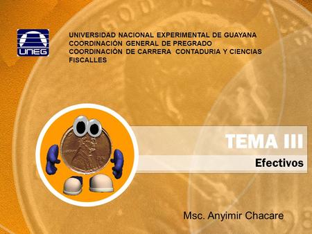 TEMA III Efectivos Msc. Anyimir Chacare