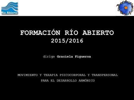 FORMACIÓN RÍO ABIERTO 2015/2016