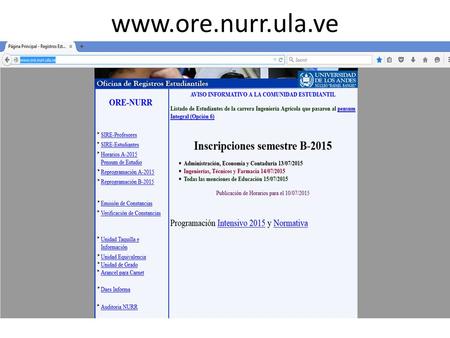 Www.ore.nurr.ula.ve.
