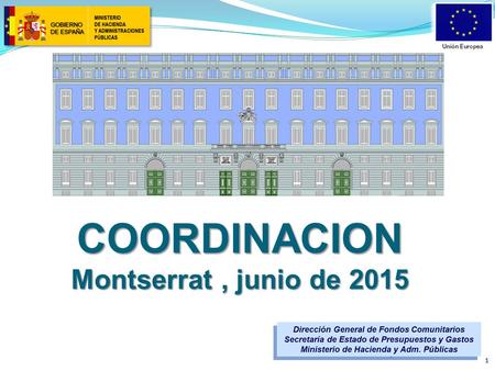 COORDINACION Montserrat , junio de 2015.