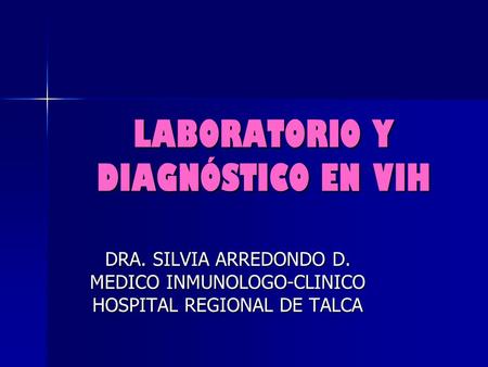 LABORATORIO Y DIAGNÓSTICO EN VIH