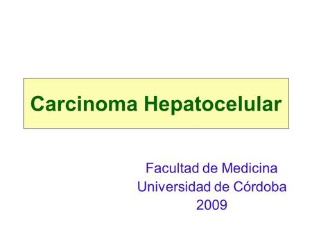 Carcinoma Hepatocelular