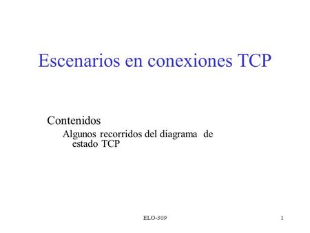 Escenarios en conexiones TCP