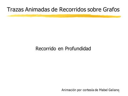 Trazas Animadas de Recorridos sobre Grafos