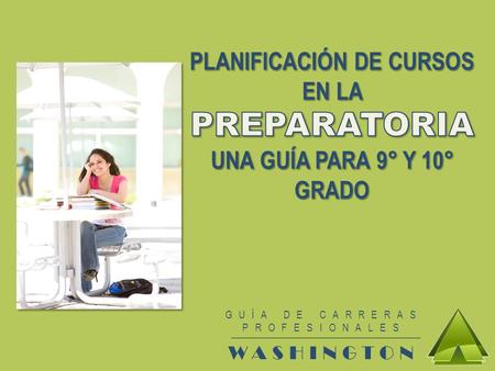 GUÍA DE CARRERAS PROFESIONALES WASHINGTON. LOGRA TUS OBJETIVOS ►¿Cuáles son tus objetivos en la vida después de la preparatoria? ►¿Qué has hecho para.