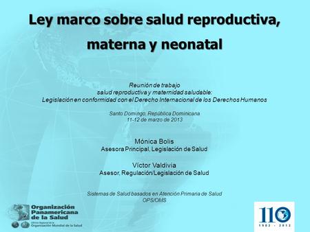 Ley marco sobre salud reproductiva, materna y neonatal