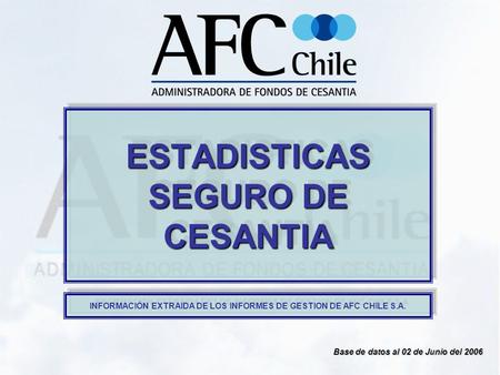 ESTADISTICAS SEGURO DE CESANTIA