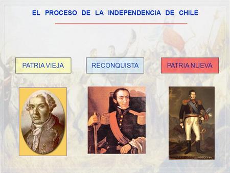 EL PROCESO DE LA INDEPENDENCIA DE CHILE
