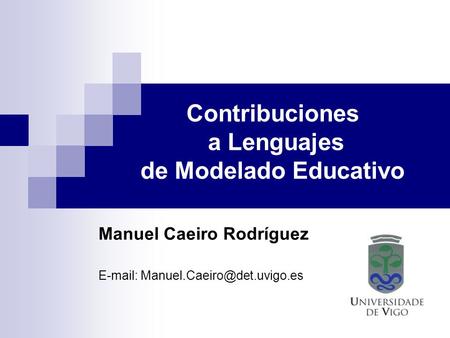 Contribuciones a Lenguajes de Modelado Educativo