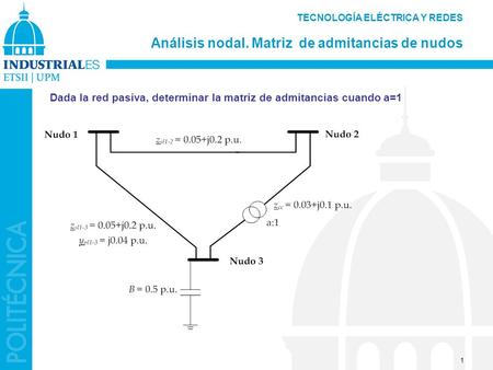 Análisis nodal. Matriz de admitancias de nudos