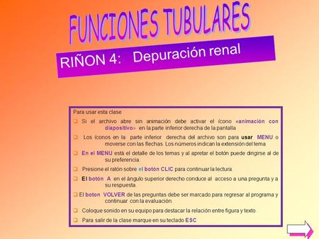 RIÑON 4: Depuración renal