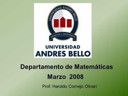 Departamento de Matemáticas