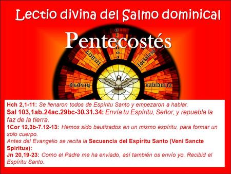 Lectio divina del Salmo dominical