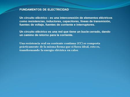 FUNDAMENTOS DE ELECTRICIDAD