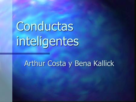 Conductas inteligentes