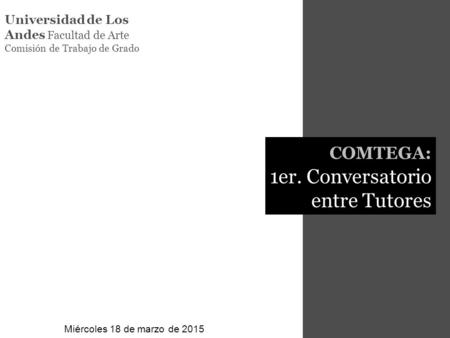 COMTEGA: 1er. Conversatorio entre Tutores