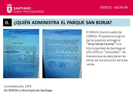 ¿QUIÉN ADMINISTRA EL PARQUE SAN BORJA?