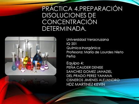 Práctica 4.Preparación disoluciones de concentración determinada.