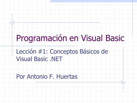 Programación en Visual Basic