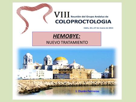 HEMOBYE: NUEVO TRATAMIENTO I. Durán Ferreras. HEMOBYE: NUEVO TRATAMIENTO HISTORIAHISTORIA.