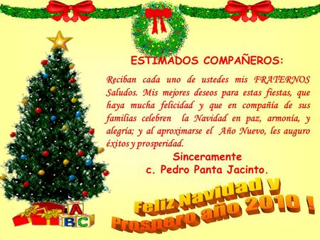 ESTIMADOS COMPAÑEROS: