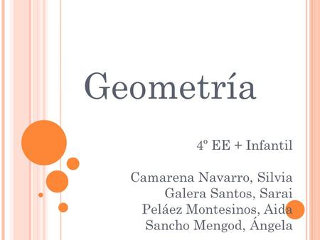 Geometría 4º EE + Infantil Camarena Navarro, Silvia
