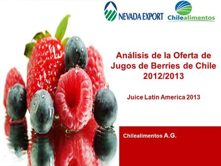 Análisis de la Oferta de Jugos de Berries de Chile 2012/2013