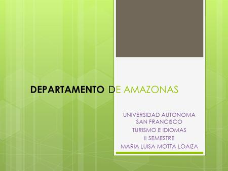 DEPARTAMENTO DE AMAZONAS