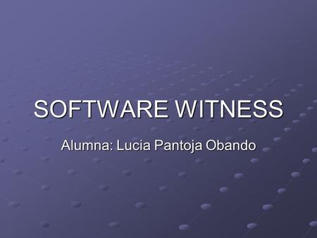 SOFTWARE WITNESS Alumna: Lucia Pantoja Obando. ¿Qué es el software Witness? Es una herramienta de simulación que permite modelar el entorno de trabajo,
