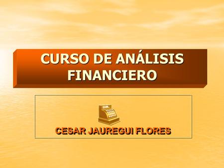 CURSO DE ANÁLISIS FINANCIERO