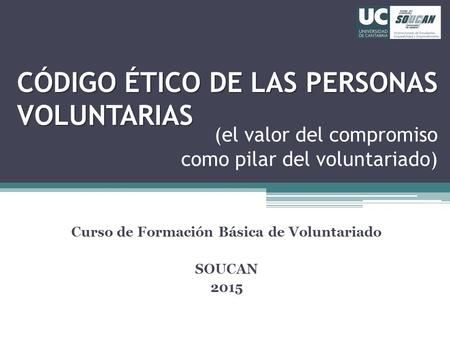 CÓDIGO ÉTICO DE LAS PERSONAS VOLUNTARIAS