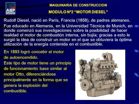MAQUINARIA DE CONSTRUCCION MODULO Nº2 “MOTOR DIESEL”