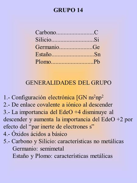GENERALIDADES DEL GRUPO