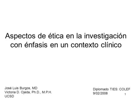 Introducciones de JLB y VDO