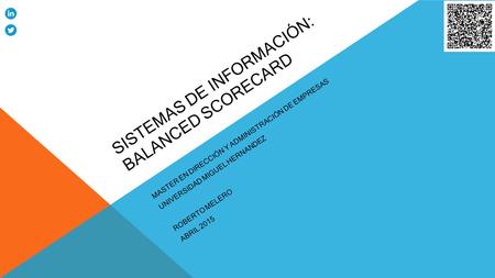 SISTEMAS DE INFORMACIÓN: Balanced Scorecard