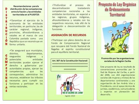 Recomendaciones para la distribución de las competencias entre la Nación y las entidades territoriales en el PLOOT25: Garantizar el ejercicio de la autonomía.