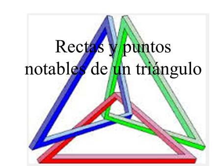 Rectas y puntos notables de un triángulo