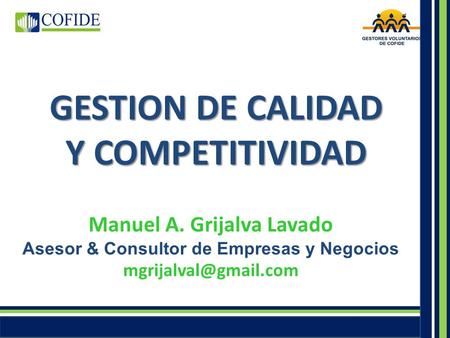 GESTION DE CALIDAD Y COMPETITIVIDAD